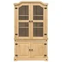 Corona solid pine wood display cabinet 103.5x42x180 cm by vidaXL, Sideboards - Ref: Foro24-4002777, Price: 342,08 €, Discount: %