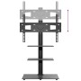 Mueble de TV de esquina 3 niveles para 32-65 pulgadas negro de vidaXL, Soportes para monitores y televisor - Ref: Foro24-3795...