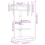 Mueble de TV de esquina 3 niveles para 32-65 pulgadas negro de vidaXL, Soportes para monitores y televisor - Ref: Foro24-3795...