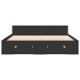 Cama con cajones madera de ingeniería negro 135x190 cm de vidaXL, Camas y somieres - Ref: Foro24-3280770, Precio: 154,60 €, D...
