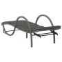 Liegestuhl mit grauem Kunststoffrattan-Kissen 60x199x42 cm. von vidaXL, Liegen - Ref: Foro24-368259, Preis: 140,72 €, Rabatt: %