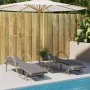 Tumbonas con mesita 2 unidades ratán sintético beige by vidaXL, Loungers - Ref: Foro24-368267, Price: 267,75 €, Discount: %
