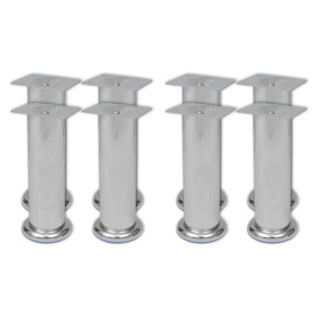 Patas de sofá 8 unidades redondas cromadas 180 mm de vidaXL, Soportes para sillas y sofás - Ref: Foro24-3051483, Precio: 21,7...