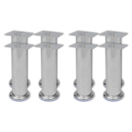 Patas de sofá 8 unidades redondas cromadas 180 mm de vidaXL, Soportes para sillas y sofás - Ref: Foro24-3051483, Precio: 22,5...