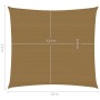 Toldo de vela HDPE gris taupe 160 g/m² 3,6x3,6 m de vidaXL, Sombrillas - Ref: Foro24-311385, Precio: 40,06 €, Descuento: %