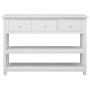 Aparador madera maciza de Paulownia blanco 108x30x76 cm de vidaXL, Aparadores - Ref: Foro24-338547, Precio: 184,27 €, Descuen...