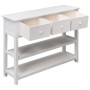 Aparador madera maciza de Paulownia blanco 108x30x76 cm de vidaXL, Aparadores - Ref: Foro24-338547, Precio: 184,27 €, Descuen...