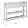 Aparador madera maciza de Paulownia blanco 108x30x76 cm de vidaXL, Aparadores - Ref: Foro24-338547, Precio: 184,27 €, Descuen...