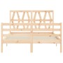 Estructura de cama de matrimonio con cabecero madera maciza de vidaXL, Camas y somieres - Ref: Foro24-3194346, Precio: 127,12...