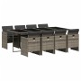 Set comedor jardín 9 pzas y cojines ratán sintético gris de vidaXL, Conjuntos de jardín - Ref: Foro24-3277687, Precio: 710,56...