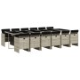 Set comedor jardín y cojines 13 pzas ratán sintético gris claro de vidaXL, Conjuntos de jardín - Ref: Foro24-3277714, Precio:...