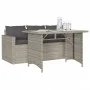 Set comedor jardín y cojines 2 pzas ratán sintético gris claro de vidaXL, Conjuntos de jardín - Ref: Foro24-366334, Precio: 2...