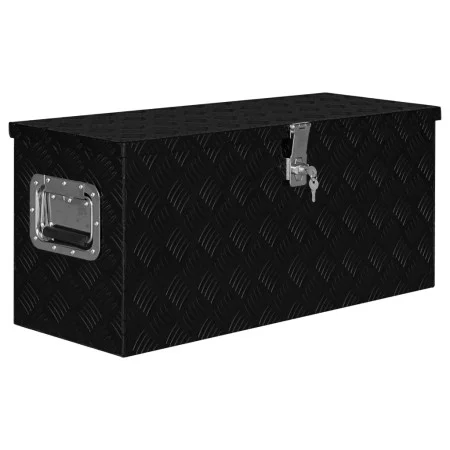 Black aluminum box 80x30x35 cm by vidaXL, Toolboxes - Ref: Foro24-146442, Price: 190,65 €, Discount: %