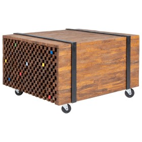 Mesa auxiliar de madera de teca 60x60x38 cm en Mesas auxiliares | Comprar online en Foru.es