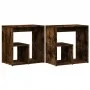 Mesa auxiliar 2 uds madera ingeniería roble ahumado 50x30x50 cm de vidaXL, Mesas auxiliares - Ref: Foro24-840564, Precio: 51,...