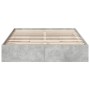 Cama con cajones madera ingeniería gris hormigón 150x200 cm de vidaXL, Camas y somieres - Ref: Foro24-3280653, Precio: 170,82...