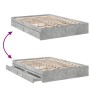 Cama con cajones madera ingeniería gris hormigón 150x200 cm de vidaXL, Camas y somieres - Ref: Foro24-3280653, Precio: 170,82...
