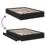 Estructura cama con cajones madera ingeniería negra 150x200 cm de vidaXL, Camas y somieres - Ref: Foro24-3280651, Precio: 175...