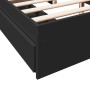 Estructura cama con cajones madera ingeniería negra 150x200 cm de vidaXL, Camas y somieres - Ref: Foro24-3280651, Precio: 175...