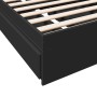 Cama con cajones madera de ingeniería negra 90x200 cm de vidaXL, Camas y somieres - Ref: Foro24-3280679, Precio: 136,79 €, De...