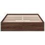 Cama con cajones madera de ingeniería marrón roble 140x190 cm de vidaXL, Camas y somieres - Ref: Foro24-3280691, Precio: 186,...