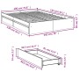 Cama con cajones madera de ingeniería marrón roble 135x190 cm de vidaXL, Camas y somieres - Ref: Foro24-3280698, Precio: 186,...