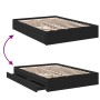Cama con cajones madera de ingeniería negro 135x190 cm de vidaXL, Camas y somieres - Ref: Foro24-3280693, Precio: 173,97 €, D...
