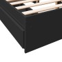 Cama con cajones madera de ingeniería negro 135x190 cm de vidaXL, Camas y somieres - Ref: Foro24-3280693, Precio: 173,97 €, D...
