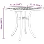 Mesa de jardín aluminio fundido verde 53x53x53 cm de vidaXL, Mesas de jardín - Ref: Foro24-4002822, Precio: 71,45 €, Descuent...