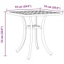 Mesa de jardín aluminio fundido verde 53x53x53 cm de vidaXL, Mesas de jardín - Ref: Foro24-4002822, Precio: 74,09 €, Descuent...