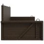 Banco columpio de ratán sintético marrón 119x56x48 cm de vidaXL, Bancos de jardín - Ref: Foro24-365626, Precio: 116,68 €, Des...