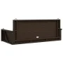 Banco columpio de ratán sintético marrón 119x56x48 cm de vidaXL, Bancos de jardín - Ref: Foro24-365626, Precio: 116,68 €, Des...