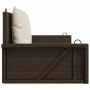Banco columpio con cojines ratán sintético marrón 119x56x48 cm de vidaXL, Bancos de jardín - Ref: Foro24-365630, Precio: 147,...