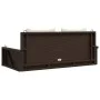Banco columpio con cojines ratán sintético marrón 119x56x48 cm de vidaXL, Bancos de jardín - Ref: Foro24-365630, Precio: 147,...