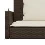 Banco columpio con cojines ratán sintético marrón 119x56x48 cm de vidaXL, Bancos de jardín - Ref: Foro24-365630, Precio: 147,...