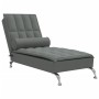 Sofá diván de masaje con cojín de tela gris oscuro de vidaXL, Divanes - Ref: Foro24-379444, Precio: 156,74 €, Descuento: %