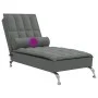 Sofá diván de masaje con cojín de tela gris oscuro de vidaXL, Divanes - Ref: Foro24-379444, Precio: 154,01 €, Descuento: %