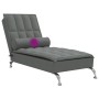 Sofá diván de masaje con cojín de tela gris oscuro de vidaXL, Divanes - Ref: Foro24-379444, Precio: 156,74 €, Descuento: %