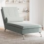 Sofá diván de masaje con cojín de terciopelo gris claro de vidaXL, Divanes - Ref: Foro24-379450, Precio: 99,67 €, Descuento: %