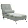 Massage-Diwansofa mit hellgrauem Samtkissen von vidaXL, Tagesbetten - Ref: Foro24-379450, Preis: 105,09 €, Rabatt: %