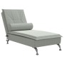 Sofá diván de masaje con cojín de terciopelo gris claro de vidaXL, Divanes - Ref: Foro24-379450, Precio: 99,67 €, Descuento: %