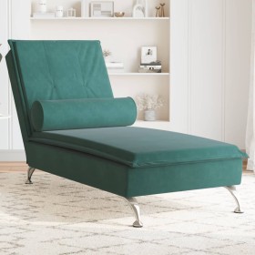 Sofá diván de masaje con cojín de terciopelo gris oscuro de vidaXL, Divanes - Ref: Foro24-379452, Precio: 104,77 €, Descuento: %