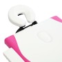 Camilla de masaje plegable 2 zonas madera blanco y rosa de vidaXL, Mesas de masaje - Ref: Foro24-110210, Precio: 149,06 €, De...