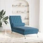 Sofá diván de masaje con cojín de terciopelo azul de vidaXL, Divanes - Ref: Foro24-379467, Precio: 160,19 €, Descuento: %
