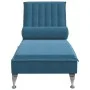 Sofá diván de masaje con cojín de terciopelo azul de vidaXL, Divanes - Ref: Foro24-379467, Precio: 160,19 €, Descuento: %