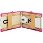 Camilla de masaje plegable 2 zonas madera blanco y rosa de vidaXL, Mesas de masaje - Ref: Foro24-110210, Precio: 149,06 €, De...