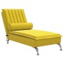 Sofá diván de masaje con cojín de terciopelo amarillo de vidaXL, Divanes - Ref: Foro24-379465, Precio: 119,72 €, Descuento: %