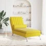 Sofá diván de masaje con cojín de terciopelo amarillo de vidaXL, Divanes - Ref: Foro24-379465, Precio: 131,03 €, Descuento: %