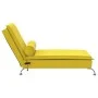 Sofá diván de masaje con cojín de terciopelo amarillo de vidaXL, Divanes - Ref: Foro24-379465, Precio: 131,03 €, Descuento: %