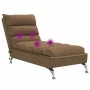 Sofá diván de masaje con cojines de tela marrón de vidaXL, Divanes - Ref: Foro24-379478, Precio: 192,56 €, Descuento: %